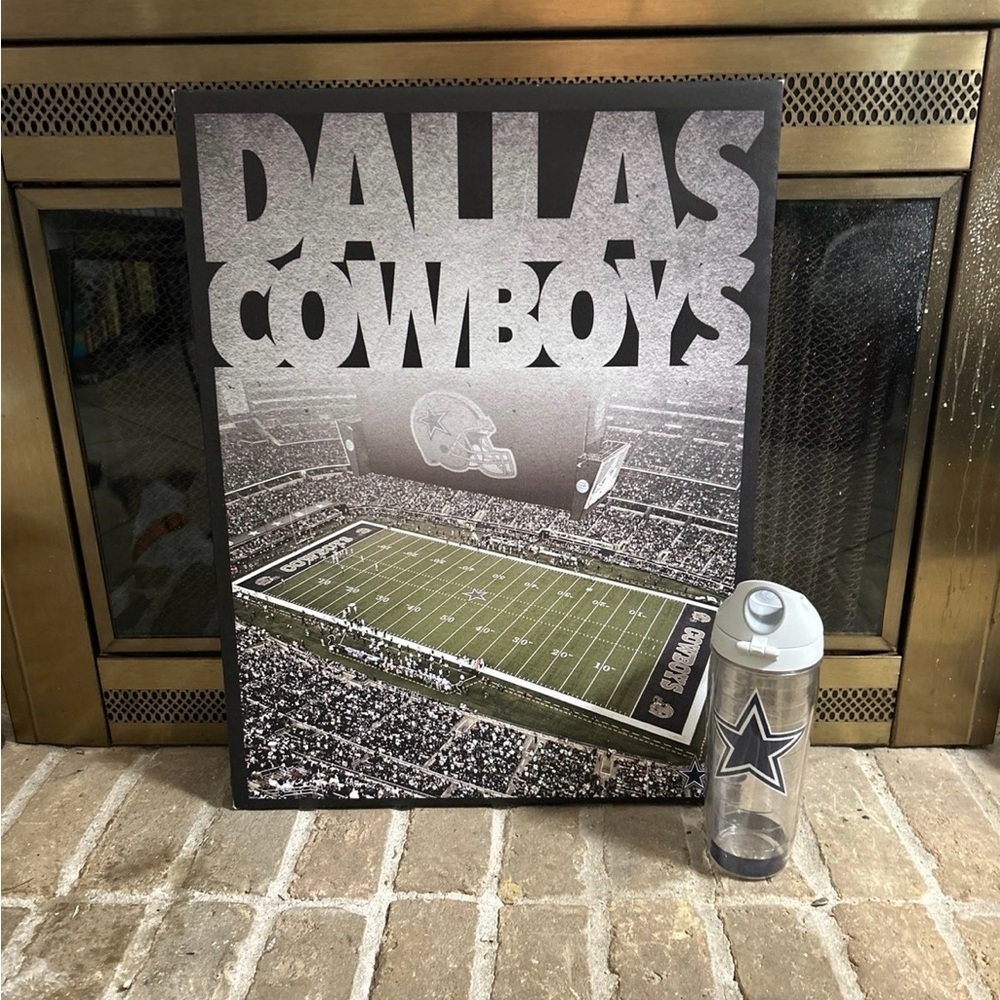 Dallas Cowboys Artis Stadium Canvas and NEW Tervis Dallas Cowboys Tumbler